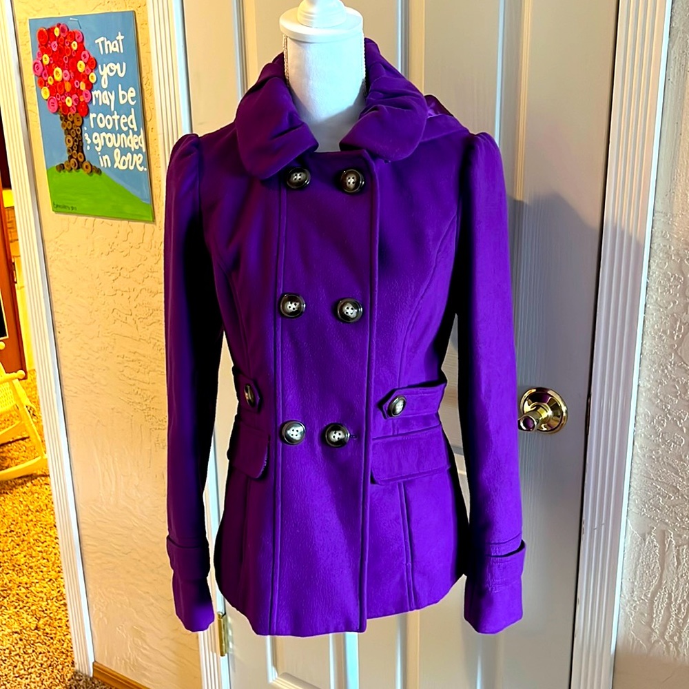 Pink Envelope purple hooded winter coat